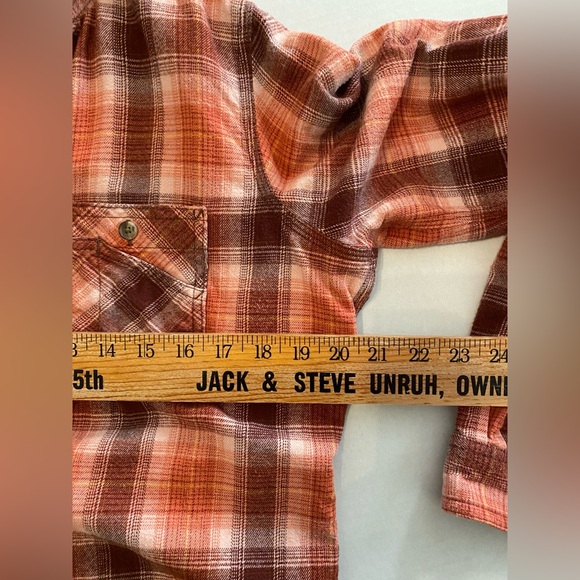 Carhartt Plaid Flannel Hoodie Shirt Button Down Top - Picture 7 of 9